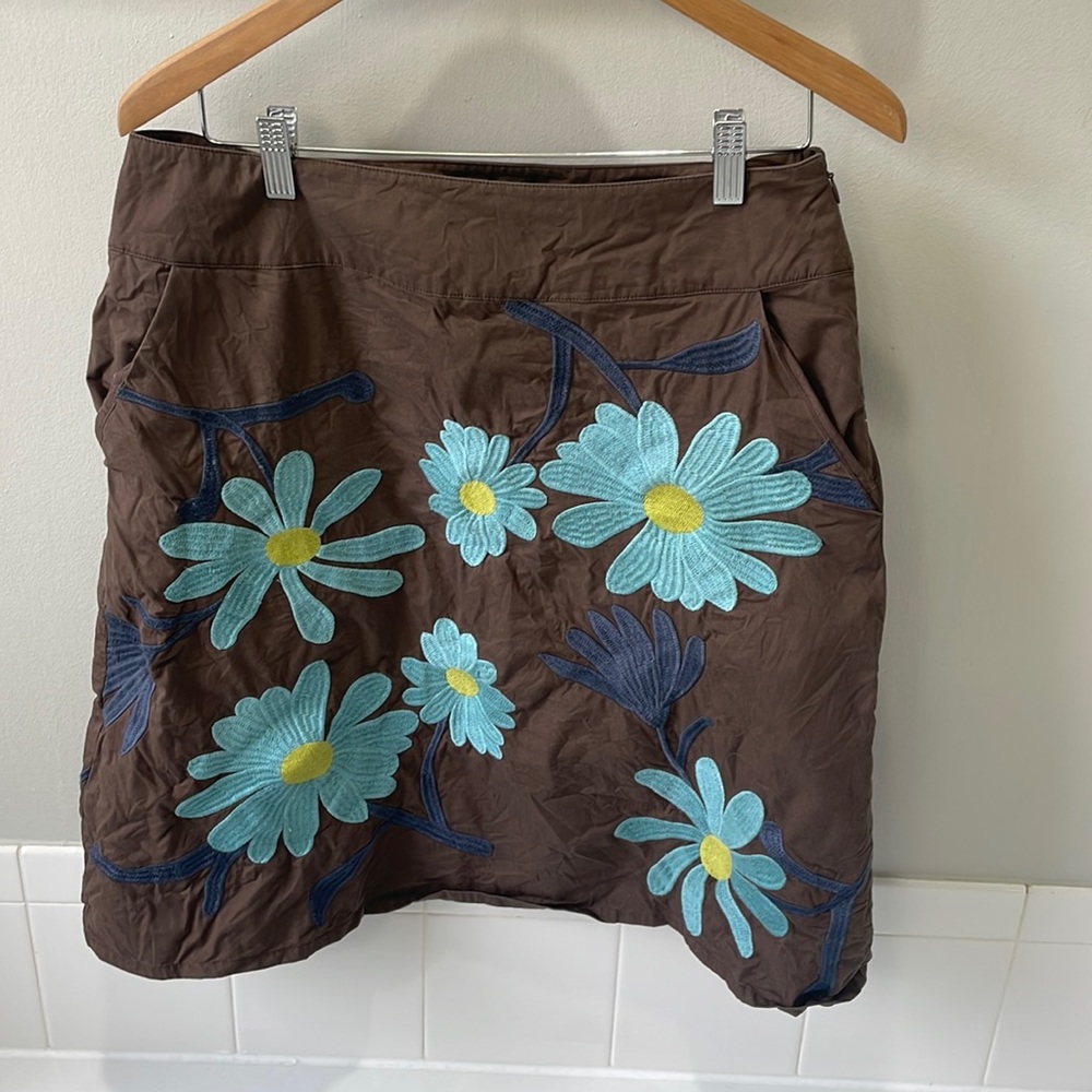 Boden Floral Skirt EUC